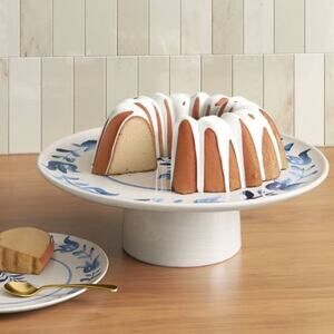 Cake Stand Blue Floral - Threshold **NIB**